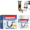 Pelinuar Apri scarico in cristallo, detergente per lavello e pioggia, potente agente di dragaggio per tubi, polvere detergente per lavelli, detergente multiuso per cucina e WC (1 pezzo)