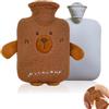 BNGXR Borsa Acqua Calda Peluche, 1 L Bottiglia d'acqua calda con Copertura Carino Boule Acqua Calda in Gomma naturale a Prova Perdita Borsa Dell'acqua Calda Hot Water Bag per Alleviare il Dolore