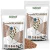 GiDeli Semi di Lino Marroni 2 x 1 kg - Ricchi di Proteine e omega-3 | Gusto Delicato di Noce, Poco Zucchero, Ideali per Ricette Vegane, Prodotti da Forno e Müsli