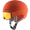 ALPINA Unisex - Bambini, ZUPO SET (+SCARABEO JR.) Casco da sci, pumpkin-orange matt, 48-52 cm
