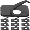 Tofficu 10 Pezzi Poggiafreccia in Plastica Nero, Portatile | Ricambio Resistente all Usura, per Tiro Indoor e Competizioni, Adatto a Principianti ed Esperti