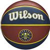 Wilson Pallone da Basket NBA TEAM TRIBUTE BSKT, Utilizzo Outdoor, Gomma, Misura 7, Rosso/Blu (Denver Nuggets)