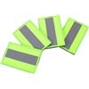 JECOMPRIS 4 Pezzi Toppa di Sicurezza Riflettente Verde, Autoadesiva in Nylon | Gilet e Zaino, Chiusura a Strappo Forte, Tessuto Resistente allo Strappo, Uso Outdoor