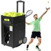 Generic Macchina portatile per palline da tennis, angolo di lancio e velocità regolabili, capacità di 50 palline, durata della batteria 3-4 ore, ideale per principianti e allenatori