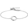 MARLU' BRACCIALE CATENA CON CENTRALE A FORMA ORGANICA CON PERLA - ARGENTO/ACCIAIO