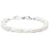 MARLU' Bracciale con perle di fiume masticate - ARGENTO/ACCIAIO