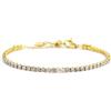 MARLU' Bracciale tennis 2,5mm con zircone centrale - DORATO