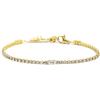 MARLU' Bracciale tennis 2mm con zircone centrale - DORATO