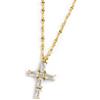 MARLU' Collana croce pendente con cristalli baguette - DORATO