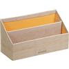 RHODIA 318845C - Portacorrispondenza Beige - 25 x 10 x 14 cm - Cuciture sellaio arancioni - Esterno simil cuoio - Collezione Home Office Rhodiarama - Organizzazione per ufficio e Archiviazione di design
