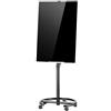 VEVOR Lavagnetta Magnetica in Vetro Cancellabile a Secco da 900 x 600 mm | Senza Cornice, con Base Rotonda Supporto e Ruote, Pennarelli Magneti e Gomma, Colore Nero, per Ufficio Aula Scolastica Casa