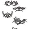 Maschera in Pizzo Nera Elegante - 4 Assortimenti con Dettagli Raffinati