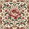 3DodLab Piastrella Decorativa in Ceramica con Motivo Maiolica Mediterranea, Decorazione per Cucina, Soggiorno e B&B, 12 Disegni, 15 x 15, M05 Peonia romantica, 20 x 20 cm