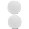 HAPINARY Paralume Globo in Vetro Bianco Opalino G9, 2 Pezzi | Forma Sferica Smerigliata, Ricambio per Lampada a Parete e Sospensione, Apertura 20mm