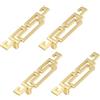 FarBoat 4 maniglie per armadio (oro, foro centrale 64 mm) | con viti, stile orientale Deluxe Hardware, cassetti dorati, per cucina, bagno, camera da letto, armadio, armadi, scatole