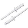 QUARKZMAN 50Pcs Rivetti Ciechi In Alluminio 3/16x1/2 Colore Bianco | Presa In Alluminio, E Mandrino In Acciaio, Rivetti A Testa Bombata Con Fessura Lunga, Per Metallo Mobili Automobili