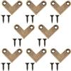 Dsjnf Staffa angolare piatta in ottone a forma di L, 2,7 cm, in bronzo, accessori per staffa angolare piatta, supporto piatto a forma di L, 8 pezzi