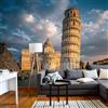 pdghsdkgjh fotografica Torre Pendente di Pisa, Italia - Carta da parati con architettura rinascimentale, decorazione murale, murale moderno, carta da parati beige in tessuto non tessuto per soggi