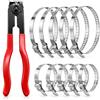 ZITUZY 11 fascette stringitubo CV, in acciaio inox, regolabili, multiuso, per la maggior parte delle auto, ATV