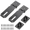Zydiwo 2 Pezzi Lucchetto Hasp Lock Porta Serratura del Portone Acciaio Inossidabile con Viti di Montaggio per Armadi Delle Porte (Nero-5 Pollici)