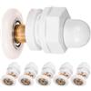 CALLARON 6 Pezzi Rotelle per Box Doccia Scorrevole in Metallo e Nailon | Vetro 4-6mm, Foro 15-17mm, Piccolo Cuscinetto, Ricambio Facile, Scorrimento Fluido