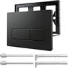 SZBYH Piastra di ricambio per cassetta del WC, compatibile con Geberit Sigma 01/20/30/50, serie UP300 e UP320, piastra di azionamento a 2 quantità, con telaio di montaggio e set di leva di scarico (245 x