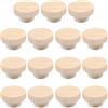 generic Set di 15 pomelli in legno per armadio, diametro 45 mm, per armadietti da cucina, credenze, armadi, maniglie in legno per cassettiere, cassetti e armadietti