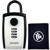 Bosvision [Cassetta di Sicurezza per Chiavi] [Cassaforte per Chiavi] [Lucchetto a combinazione] [4 cifre] [Portatile] con borsa Faraday per chiave dell'auto Keyless Go