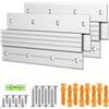 Thryvix 2 Coppie Ganci Francesi, Staffe a Z e Attaccaglie per Quadri Pesanti in Lega di Alluminio con Livella a Bolla, per Specchi, Cornici, Mensole, Pannelli e Testiere, 27 kg, 15 cm