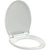 Goldonion Copriwater Con Chiusura Ammortizzata Bianco Ovale 46x35 cm Polipropilene | Cerniere regolabili 130-160 mm, foro 10 mm, cuscinetto gomma, facile montaggio, WC standard