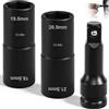 BOBILIFE Set di dadi per chiave a percussione, bussola per dadi ruota in 3 pezzi, 18.5/19.5/20.5/21.5 mm a doppia testa, con asta da 1/2 pollice, adatta a vari modelli di auto,camion