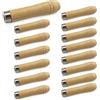 ACONDE Manico per lima in legno, manico per lima con forte colletto in metallo, per la lavorazione del legno, falegname, manutenzione attrezzi da 6 mm, lunghezza 105 mm, 15 pezzi