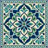 3DodLab Piastrella Decorativa in Ceramica con Motivo Maiolica Mediterranea, Decorazione per Cucina, Soggiorno e B&B, 12 Disegni, 15 x 15, M06 Geometrica blu e turchese, 15 x 15 cm