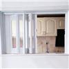 EXCLURA Finestra Finestra Scorrevole Pieghevole in Pvc con Vetro Acrilico, Porta a Soffietto con Binario Superiore in Alluminio + Rullo in Abs(90x45cm/36x18in)
