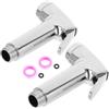 HOMSFOU 2 Impostati Ugello Spruzzatore per Bagno Portatile G1/2 in ABS | Installazione Facile con Raccordi, Guarnizione e Nastro Ptfe, per Wc e Lavelli Cucina
