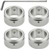Ztolbriy 4 adattatori per termosifoni in acciaio inox 304, M30 x 1,5, adattatore per termostato Ra, Rav, valvola Ravl, diametro interno 22 mm, adattatore con chiave esagonale