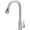 Wuudi Rubinetto Lavello Cucina, Miscelatore da Cucina con Doccetta Estraibile Rubinetti Cucina Girevole 360° Miscelatore Inox 2 Modalità Rubinetti Lavello Flessibile Tubo Estensibile