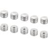 PATIKIL 25pz M4 Cappuccio Dado Dado Dado Vite Pomello Argento Tono | Cappuccio Inserto Bullone Coperchio Femmina Filettatura Zigrinata, Ferramenta Raccordi Luce Fissaggi