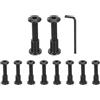 QUARKZMAN 10 Set Bulloni a Testa Esagonale M6x30mm con Dado M6x12mm Nero | Bulloni Testa Cilindrica e Chiave Esagonale Bulloni e Viti per Connettori Mobili per Cintura a Scomparsa Nero