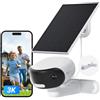 EZVIZ CB30 Dual Kit Telecamera Wi-Fi Esterno Senza Fili con Pannello Solare | Doppio obiettivo 5MP, Montaggio Magnetico, Zoom Ibrido 4x, AOV, Vista 180°, Rilevamento AI persone/veicoli, Pannello Solare3W