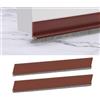 Furforstk paraspifferi sottoporta 2 strisce paraspifferi porta, 5 cm, Marrone | Protegge efficacemente da freddo, polvere e rumore; consente di risparmiare sui costi di riscaldamento; facile installazione