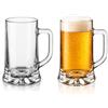 Tata Home Set 2 Pezzi Boccale Birra 500 ml con Manico Bicchieri da Birra in Vetro Trasparente Resistente Lavabile in Lavastoviglie Bicchieri per Feste