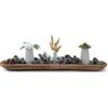 Xaatren Grande ciotola per impasto in legno, decorativa, rustica, lunga, per impasto, casa, tavolo da pranzo, centrotavola, soggiorno, cucina (marrone, 76 x 15 cm)