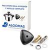 ALGOMAS® Pomello per pentola a pressione con mandrino completo, compatibile con Magefesa Star 13 Alustar 22 Alza Melisa, kit di ricambio universale coperchio pentola, montaggio facile e regolazione