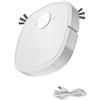 Hosrivae Robot Aspirapolvere 3 in 1 Sottile 5cm USB Ricaricabile(8029 White) | Sweep, suction, mop 3-in-1, ultra-slim 5cm, USB charging, 40min runtime, hard floors
