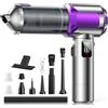 Zeputra Aspirapolvere Senza Fili,28KPa Aspirapolvere Auto Potente con Illuminazione | 1-Touch Dust Dump, 3 Velocità Motore Brushless 4 in 1 Aspirapolvere Portatile con display HD/Ricarica Rapida, Argento & Viola