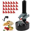 BXXLOOKG Sbucciatore elettrico rotato Express in acciaio inox rotante automatico per frutta patate verdure mele pelapatate con 10 lame