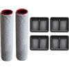 PureBowlic Set di spazzole a rullo e filtro HEPA di ricambio, per lavapavimenti Dreame-H15 Pro, H15-Mix e H12-Pro FlexReach, in microfibra, per una pulizia efficace e dura del pavimento (6 pezzi)