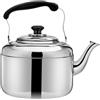 SHINEOFI Bollitore in Acciaio Inox da 3000ml, Argento, Manico | Manico Antiscottatura, Presa Comoda, Ebollizione Efficiente, Formato Capiente da Tre Litri, Finitura