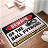 FZFN Welcome Home - Zerbino per porta d'ingresso, con scritta Beware Of Ball, con pitoni, per esterni, impermeabile, per casa (50 x 80 cm)